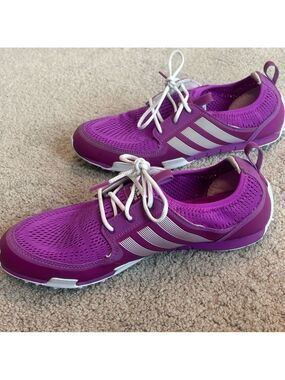 WOMEN'S ADIDAS CLIMACOOL BALLERINA II GOLF SHOES Purple Sz 8